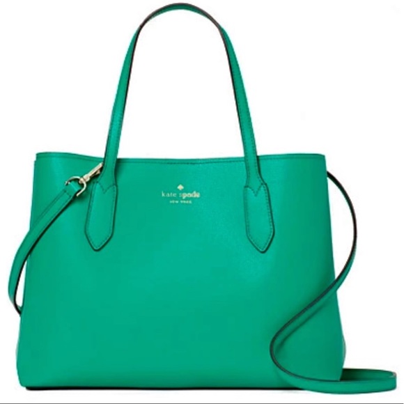 ❌SOLD❌ NWTs Kate Spade Leather Harper Satchel Fall Crossbody Bag Purse Snow Pea - Picture 1 of 15